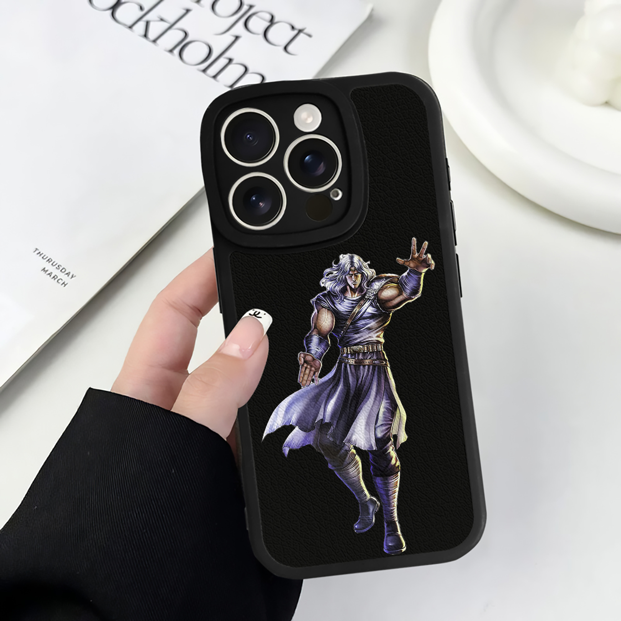 （画像用） 北斗の拳 Fist of the North Star 【iPhone 16シリーズ対応】シリコンスマホケース（レザー調） 材質：シリコン